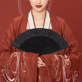 Bamboo and Silk Men Handheld Folding Fan Large Airflow Strong Wind Summer Wedding Bridal Prop DIY Wall Decor Gift Set